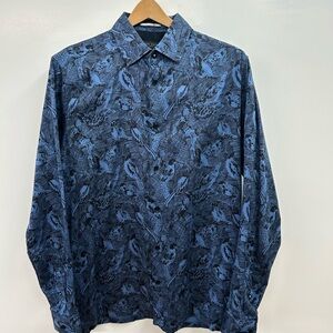 Ted Baker Navy Patterned Casual Shirt